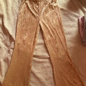 Crushed velvet flare leggings slightly used